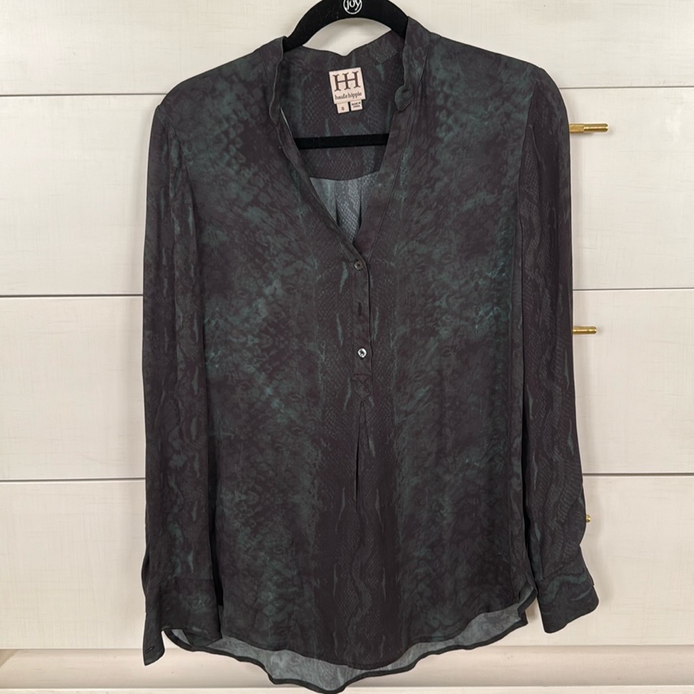 Haute hippie snakeskin blouse